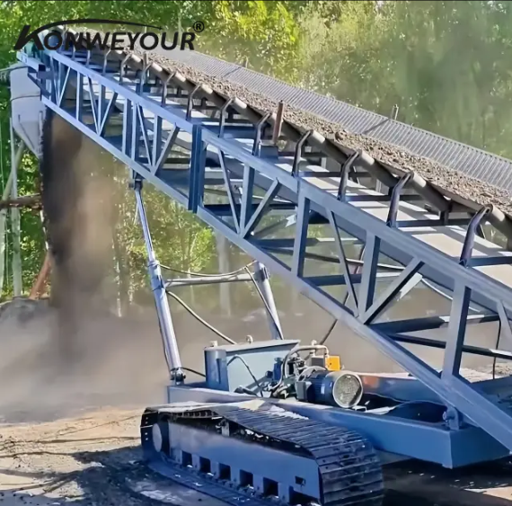 Mobilbeltkonveyor med Telescopisk Boom